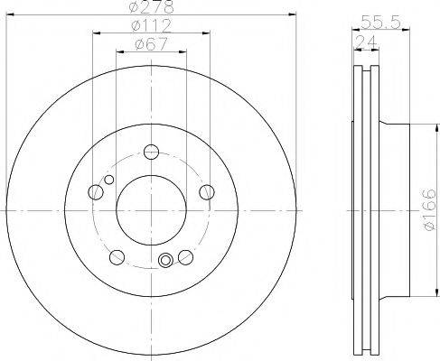 HELLA PAGID 8DD355103041 гальмівний диск