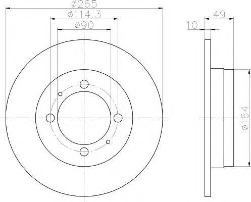 HELLA PAGID 8DD355103301 гальмівний диск