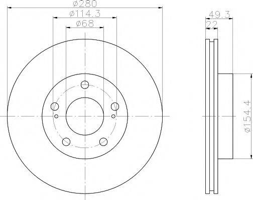 HELLA PAGID 8DD355103991 гальмівний диск