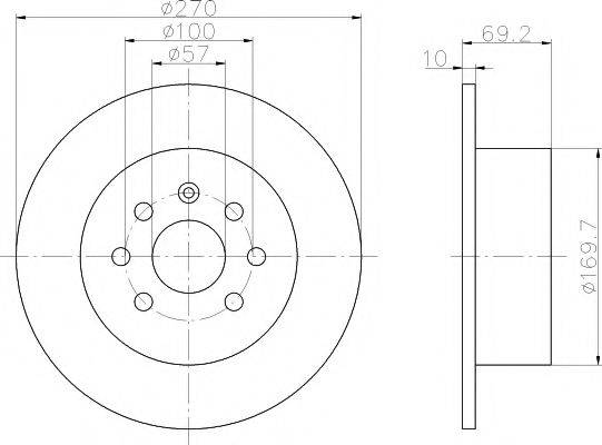 HELLA PAGID 8DD355104661 гальмівний диск