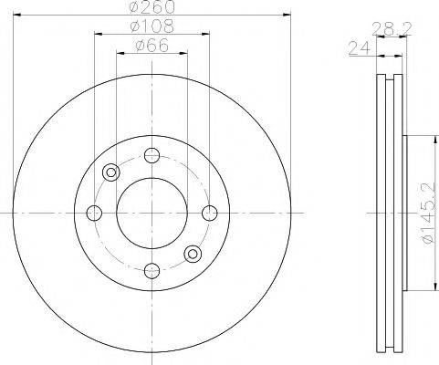 HELLA PAGID 8DD355105021 гальмівний диск