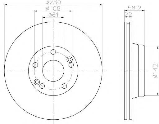 HELLA PAGID 8DD355101271 гальмівний диск