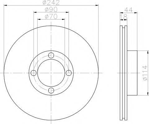 HELLA PAGID 8DD355102101 гальмівний диск