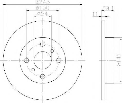 HELLA PAGID 8DD355101441 гальмівний диск