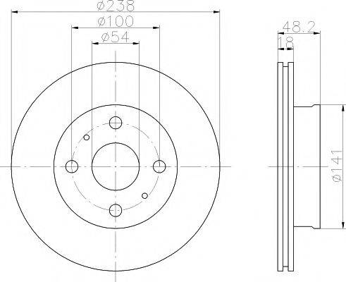 HELLA PAGID 8DD355102611 гальмівний диск