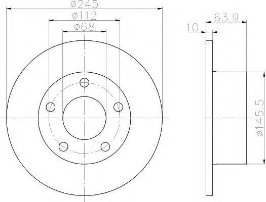 HELLA PAGID 8DD355102791 гальмівний диск