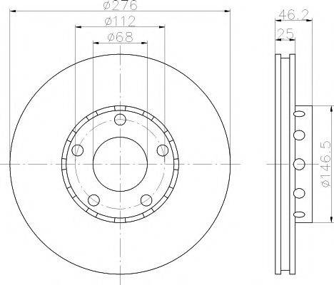 HELLA PAGID 8DD355101361 гальмівний диск