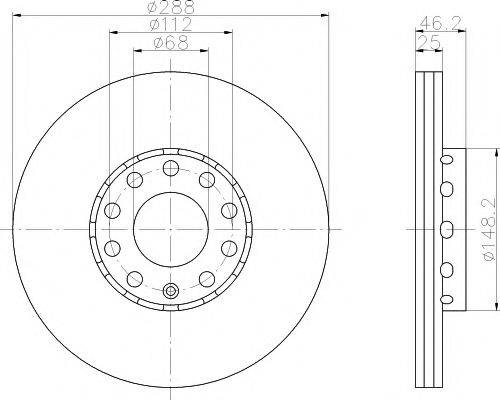 HELLA PAGID 8DD355102811 гальмівний диск