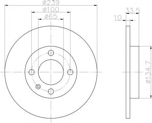 HELLA PAGID 8DD355104181 гальмівний диск