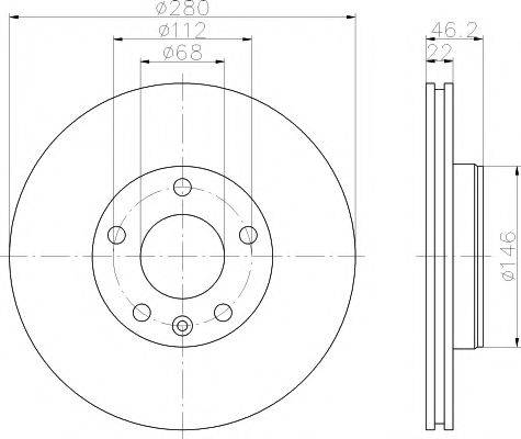 HELLA PAGID 8DD355105521 гальмівний диск