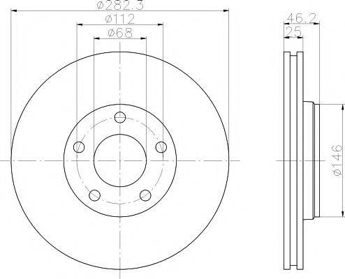 HELLA PAGID 8DD355105551 гальмівний диск