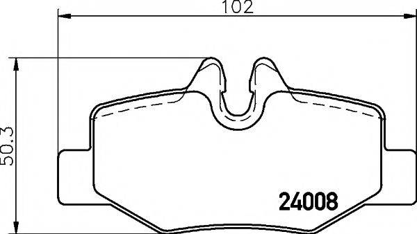 HELLA PAGID 8DB355010661 Комплект гальмівних колодок, дискове гальмо