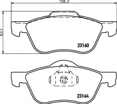 HELLA PAGID 8DB355010911 Комплект гальмівних колодок, дискове гальмо