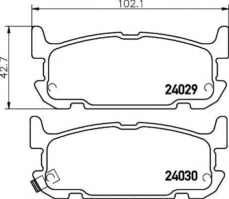 HELLA PAGID 8DB355010931 Комплект гальмівних колодок, дискове гальмо