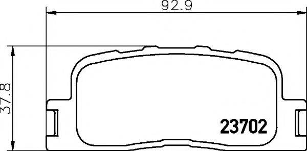 HELLA PAGID 8DB355011001 Комплект гальмівних колодок, дискове гальмо