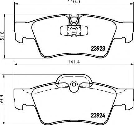 HELLA PAGID 8DB355011421 Комплект гальмівних колодок, дискове гальмо