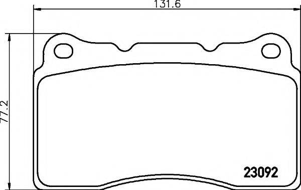 HELLA PAGID 8DB355011431 Комплект гальмівних колодок, дискове гальмо