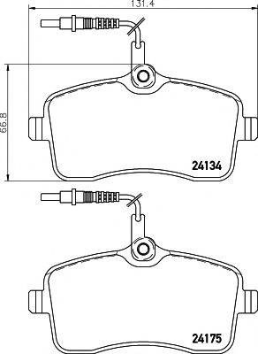 HELLA PAGID 8DB355011481 Комплект гальмівних колодок, дискове гальмо