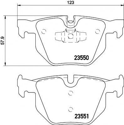 HELLA PAGID 8DB355011801 Комплект гальмівних колодок, дискове гальмо