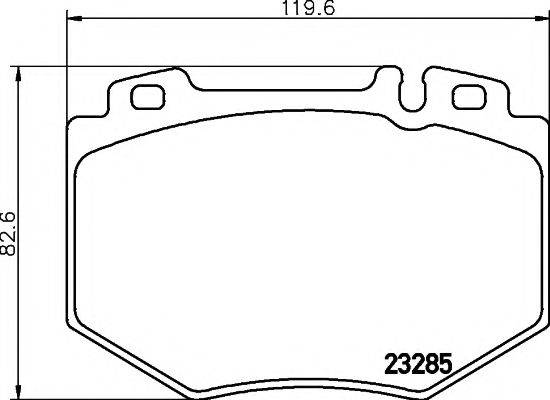 HELLA PAGID 8DB355011831 Комплект гальмівних колодок, дискове гальмо