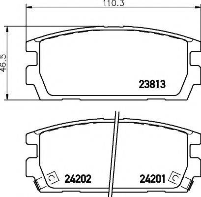 HELLA PAGID 8DB355011841 Комплект гальмівних колодок, дискове гальмо