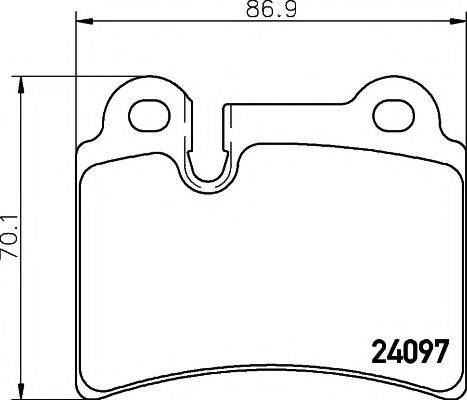 HELLA PAGID 8DB355011861 Комплект гальмівних колодок, дискове гальмо