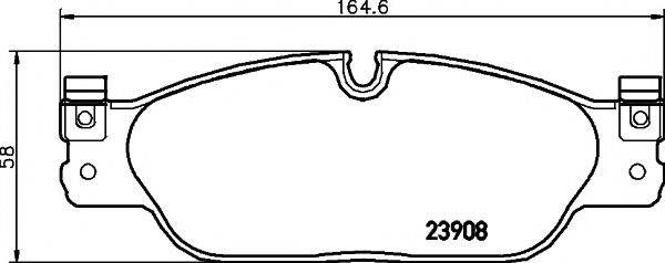 HELLA PAGID 8DB355012251 Комплект гальмівних колодок, дискове гальмо