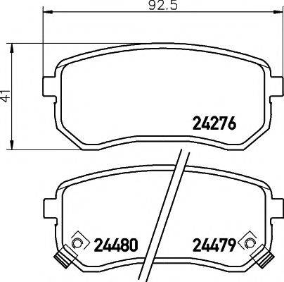 HELLA PAGID 8DB355006581 Комплект гальмівних колодок, дискове гальмо