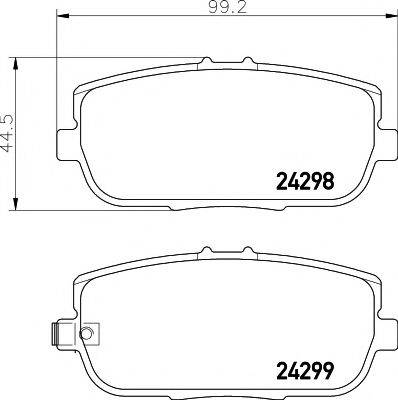 HELLA PAGID 8DB355006781 Комплект гальмівних колодок, дискове гальмо