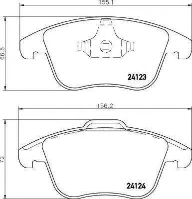 HELLA PAGID 8DB355019881 Комплект гальмівних колодок, дискове гальмо