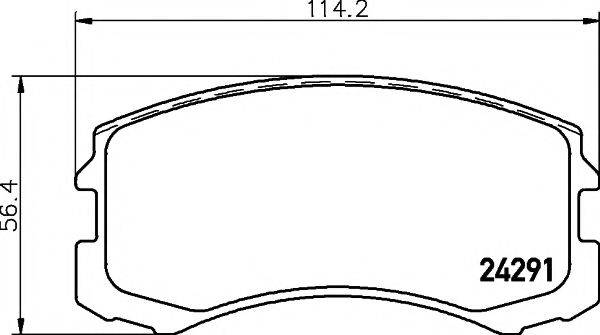 HELLA PAGID 8DB355013071 Комплект гальмівних колодок, дискове гальмо