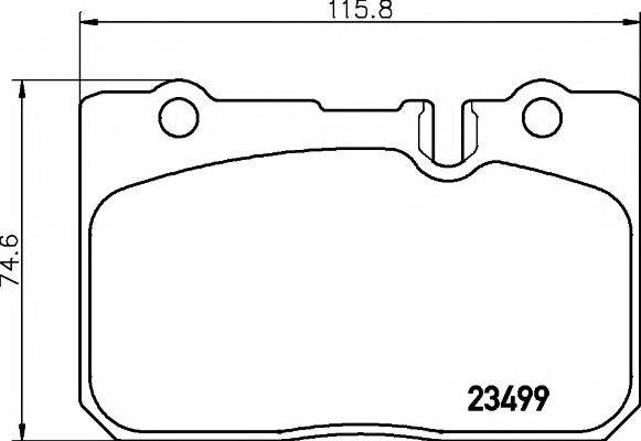 HELLA PAGID 8DB355013231 Комплект гальмівних колодок, дискове гальмо