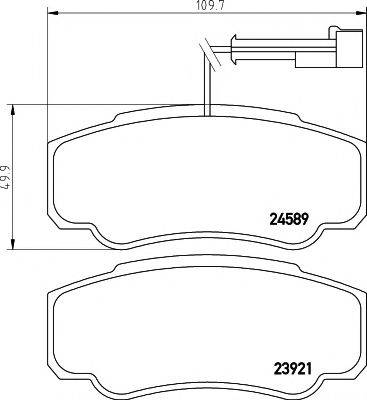 HELLA PAGID 8DB355013511 Комплект гальмівних колодок, дискове гальмо