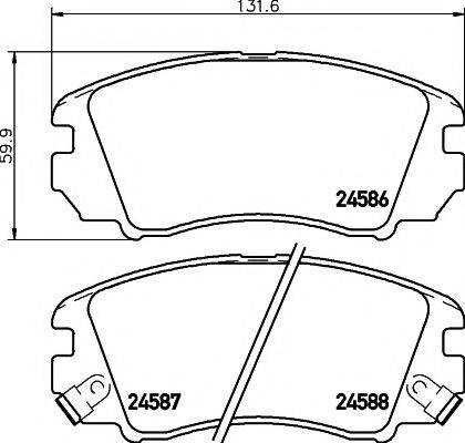 HELLA PAGID 8DB355013521 Комплект гальмівних колодок, дискове гальмо