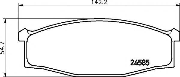 HELLA PAGID 8DB355013721 Комплект гальмівних колодок, дискове гальмо