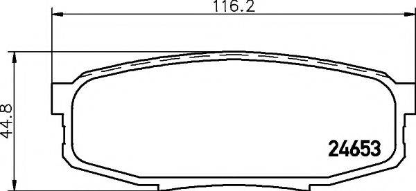 HELLA PAGID 8DB355013771 Комплект гальмівних колодок, дискове гальмо