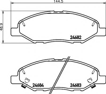 HELLA PAGID 8DB355014371 Комплект гальмівних колодок, дискове гальмо