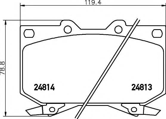 HELLA PAGID 8DB355014711 Комплект гальмівних колодок, дискове гальмо