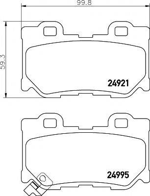 HELLA PAGID 8DB355014851 Комплект гальмівних колодок, дискове гальмо