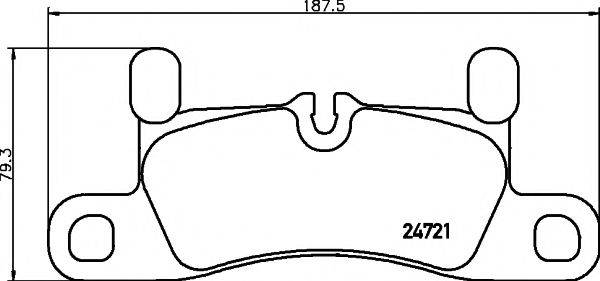 HELLA PAGID 8DB355015121 Комплект гальмівних колодок, дискове гальмо