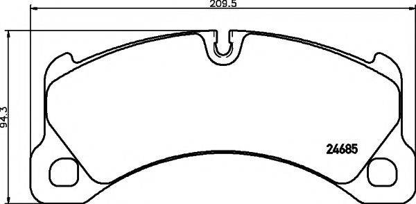 HELLA PAGID 8DB355015131 Комплект гальмівних колодок, дискове гальмо