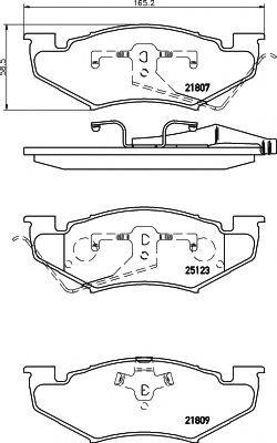 HELLA PAGID 8DB355015161 Комплект гальмівних колодок, дискове гальмо