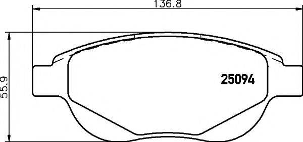 HELLA PAGID 8DB355015381 Комплект гальмівних колодок, дискове гальмо