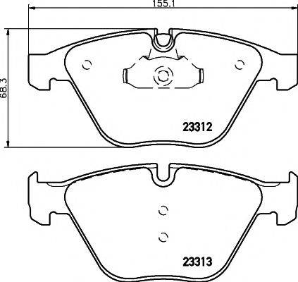 HELLA PAGID 8DB355015391 Комплект гальмівних колодок, дискове гальмо