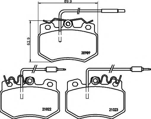 HELLA PAGID 8DB355015511 Комплект гальмівних колодок, дискове гальмо