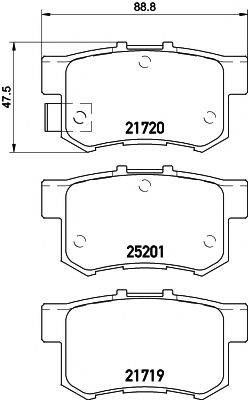 HELLA PAGID 8DB355015611 Комплект гальмівних колодок, дискове гальмо