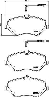 HELLA PAGID 8DB355015621 Комплект гальмівних колодок, дискове гальмо