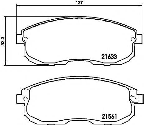 HELLA PAGID 8DB355015641 Комплект гальмівних колодок, дискове гальмо