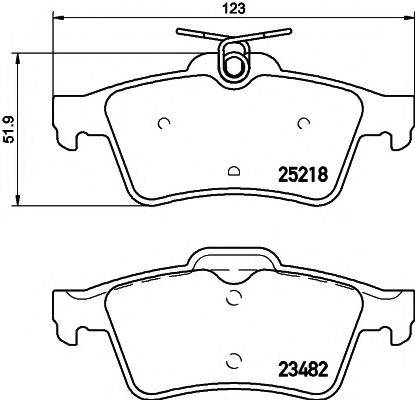 HELLA PAGID 8DB355015741 Комплект гальмівних колодок, дискове гальмо