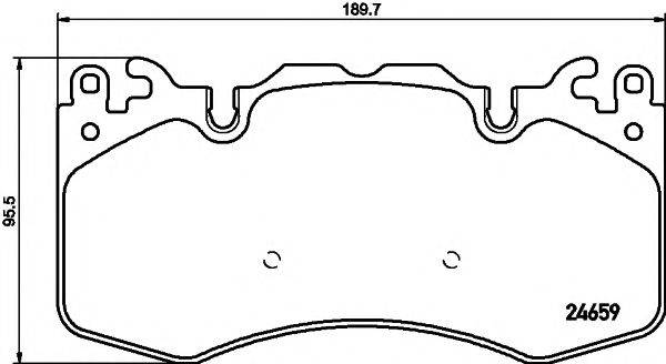 HELLA PAGID 8DB355016151 Комплект гальмівних колодок, дискове гальмо